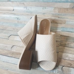 white checkered sandals